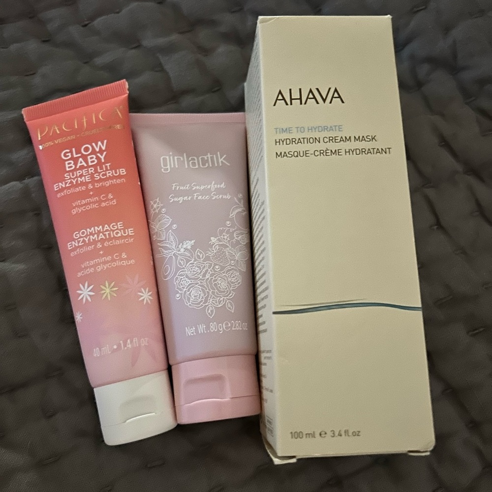Ahava Hydration Cream Mask and Pacifica Glow Baby Enzyme Scrub Set